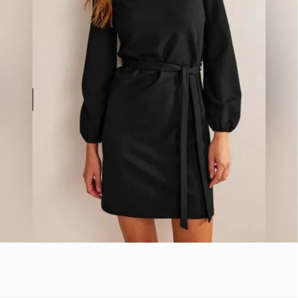 Boden Womens little black dress style Violet Ponte Shift size 6 ladies sleeves - Picture 4 of 16